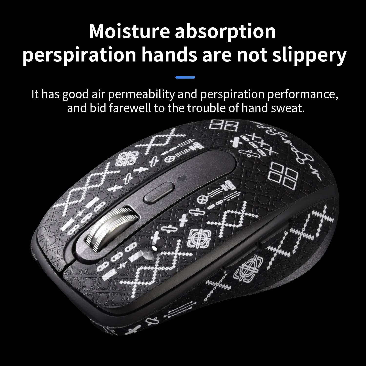 Mouse Grip Tape Sticker for MX anywhere 3S Mouse Anti Slip Self-Adhesive Pre-Cut Sweat-Resistant Full Skin Sticker