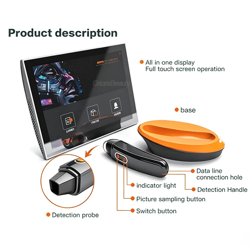 Intelligent Skin Detector With Custom Skin Report cloud data storage  Facial Skin Tester Beauty Salon Diagnostic Equipment