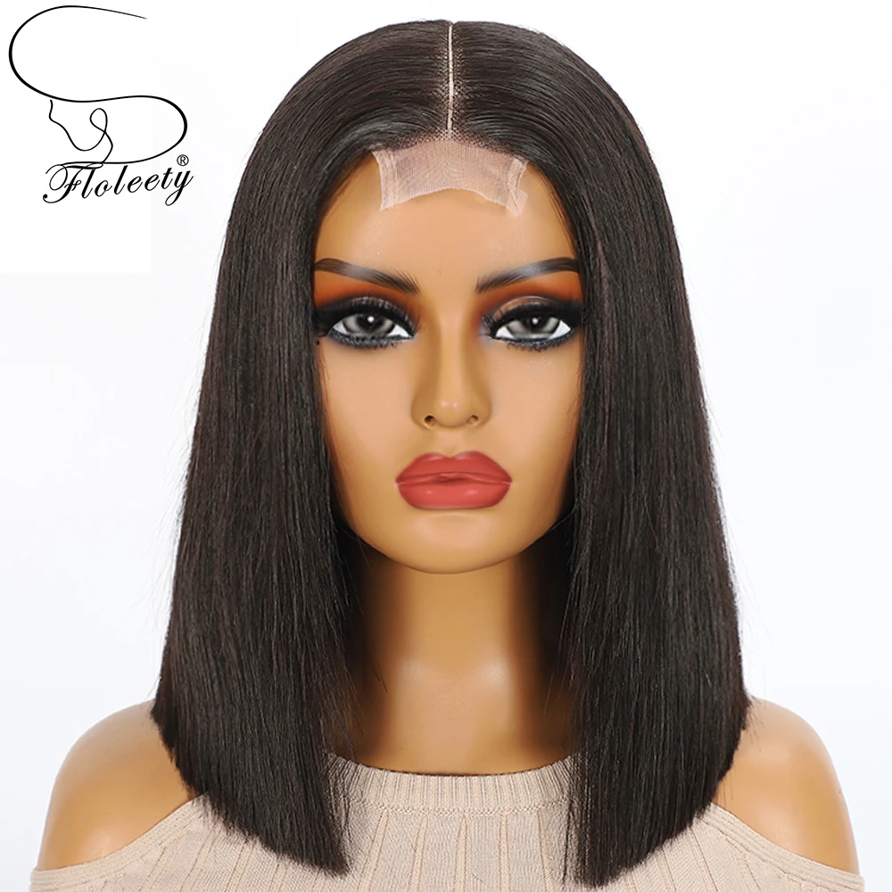 100% Human Hair Super Double Drawn Bone Straight Bob Human Hair Wigs 16A Hair 13x4 5x5 2x6 Lace Wigs For Women Glueless Bob Wigs