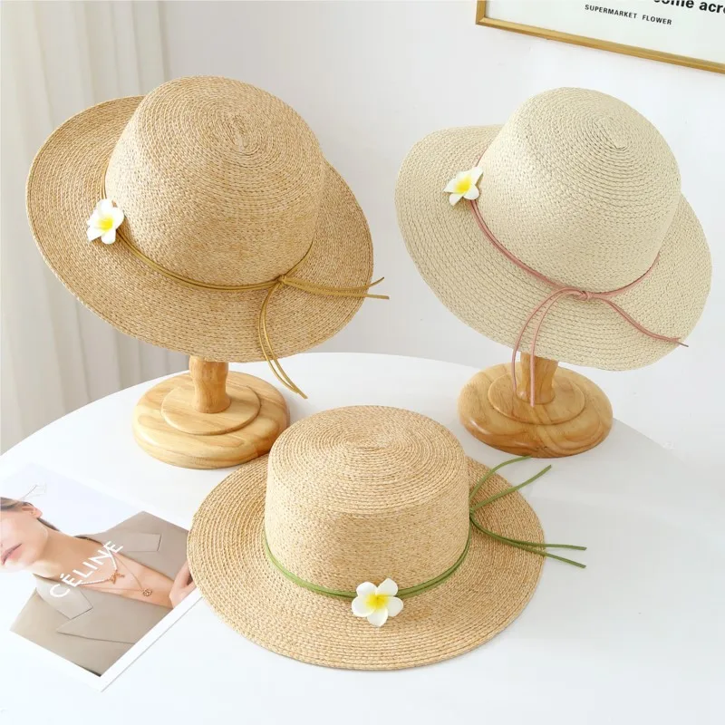 New lace knot hat women's wide-brimmed customizable vacation