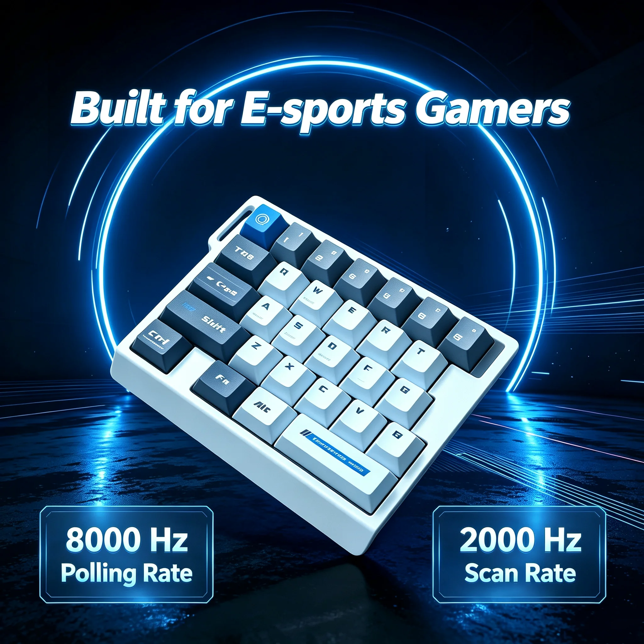 One Handed Magnetic Switch Keyboard HE30 Wired Gaming Keypad For FPS Game RGB Hot Swappable 0.04mm RT Adjustable Precision