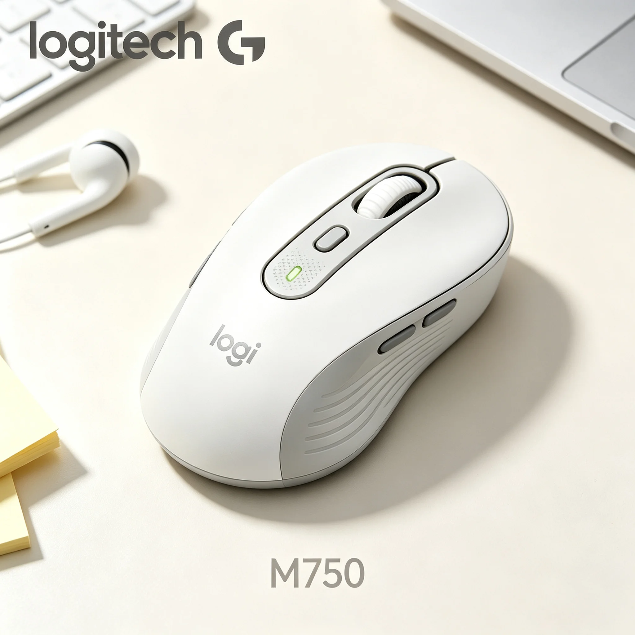 Logitech M750 DualMode Mouse Ergonomic Shape Stable Tracking Mice For Daily Office Work Light Gaming PC Mac