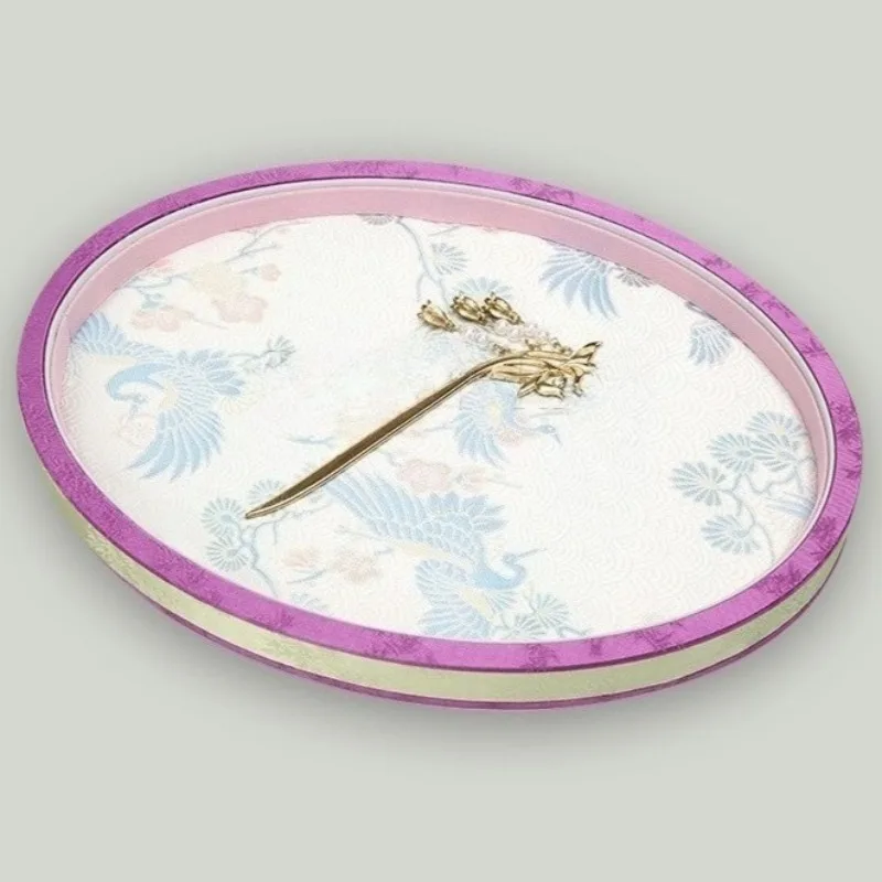 Embroidery Jewelry Display Tray Jeweler Necklace Pendant Organizer Trays Jewellery Show Tray Bracelet Ring Storage Trays Props
