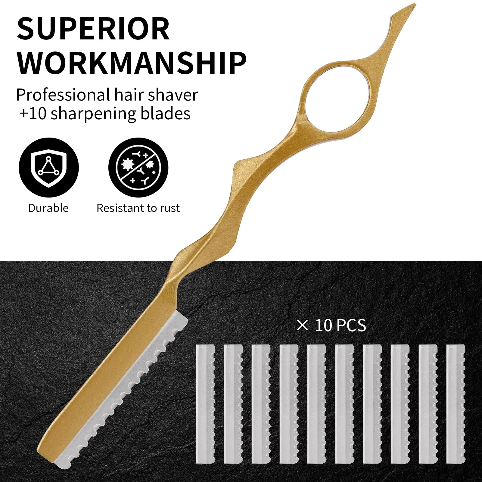 Professional Hair Clipper Razor And Trimmer Set  Stainless Steel Blades Replacement Heads for Men's Beard Styling Shaving Kit