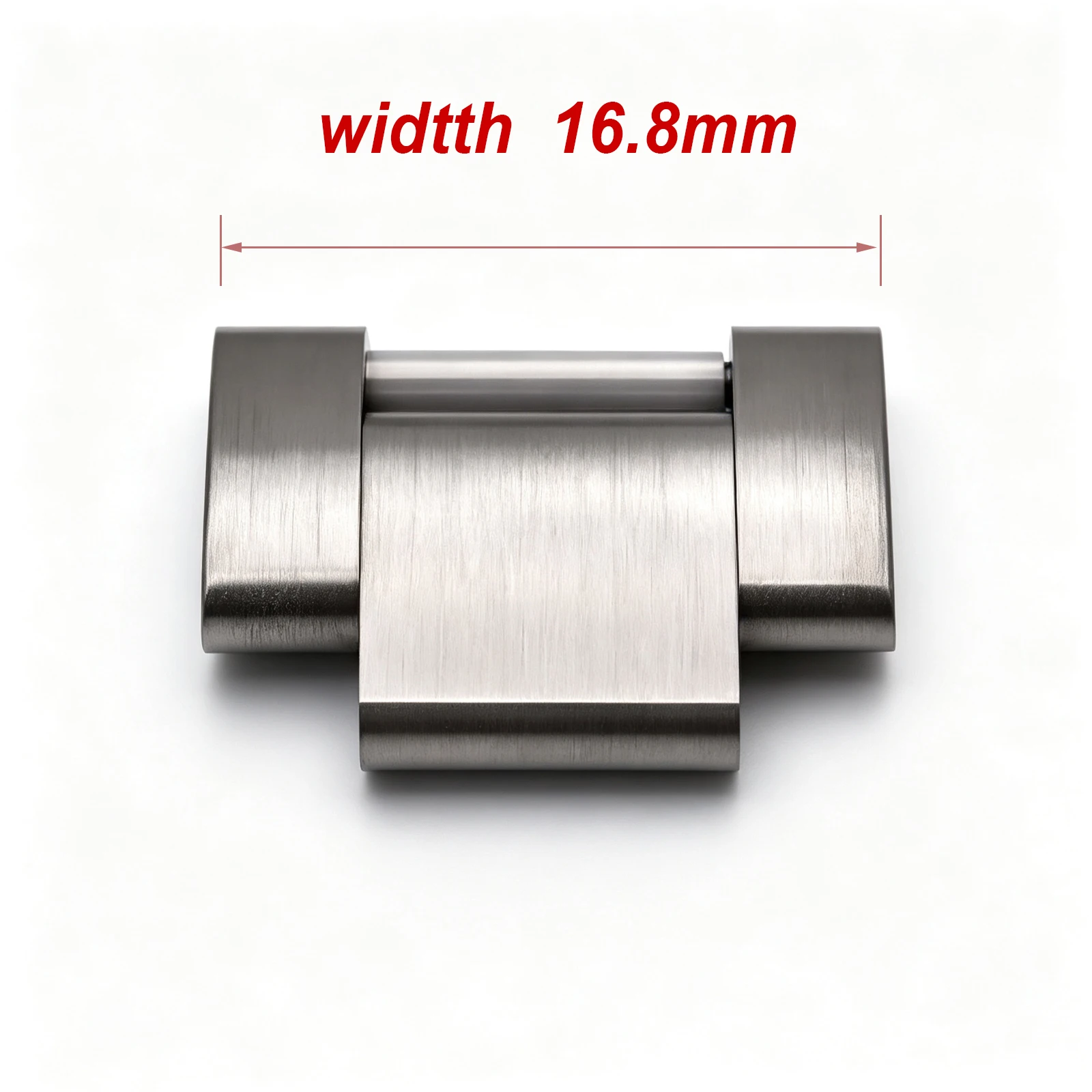 226627 Yacht-Master Titanium Bracelet Link, RLX Oyster Band Brushed Replacement Link 16.8mm, Aftermarket Watch Parts