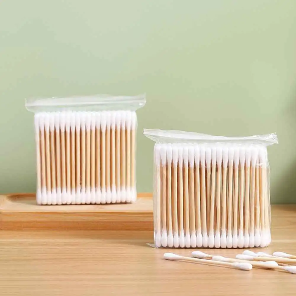 vvocci  5 Packs, Double-ended Cotton Swabs,100pcs Per Pack,Baby Cotton Swabs, Ear Cleaning Sticks, Healthy Cleaning Tools