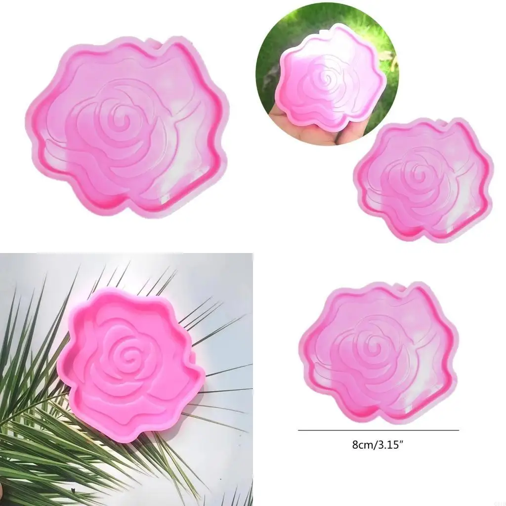 Rose Flower Pendant Epoxy Resin Mold Silicone Mould Home Decorations