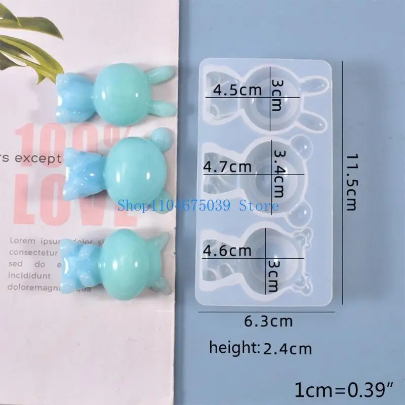 5asd Handmade Hanging Pendant Home Decorations Resin Casting Mold DIY Crafts Jewelry 3D Bear Model Ornaments Epoxy Resin Mold