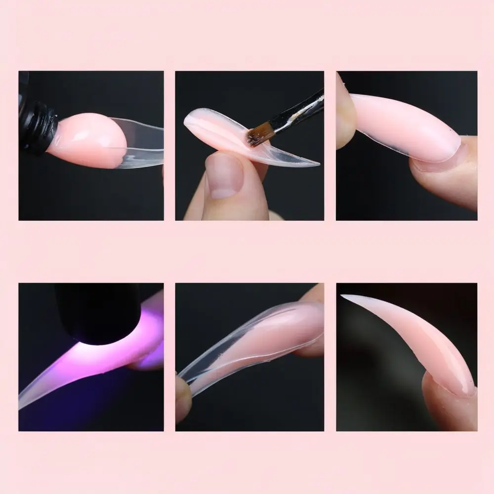 Professional Dual Forms For Nail Poly Gel Extension Mold Sculpting Tips Clear Scale Full Cover Manicure Art Tool Kit