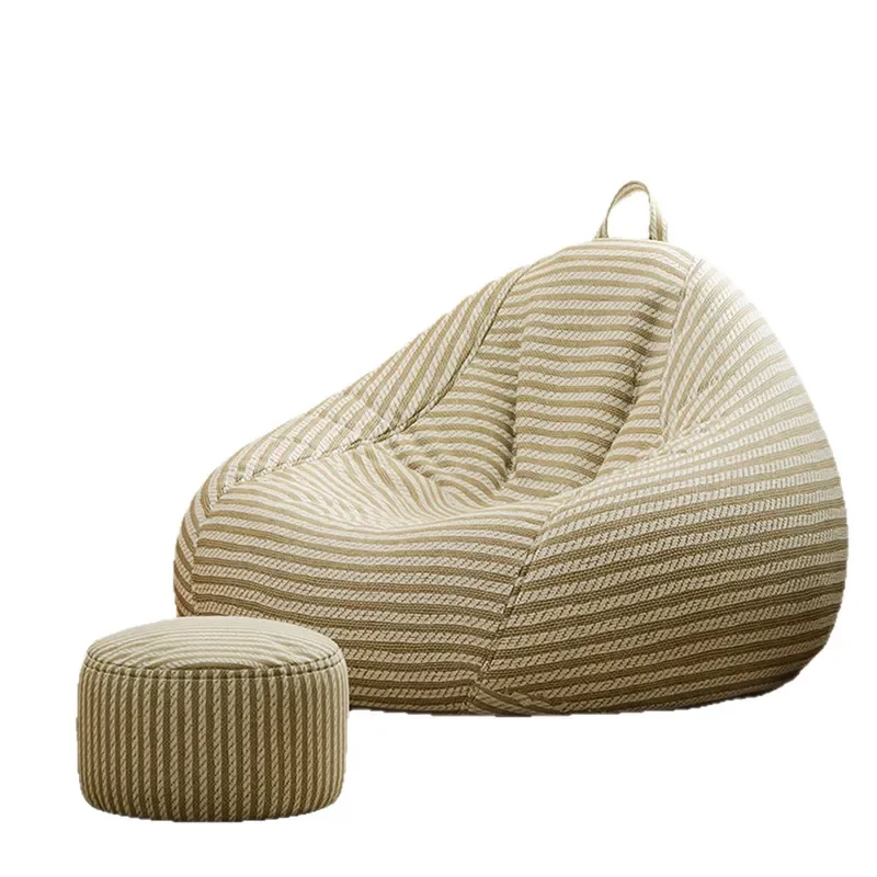 Striped Bean Bag Sofa Single Tatami Floor Chair for Bedroom Balcony Lounge Sleeping Small Seat Home Leisure Furniture