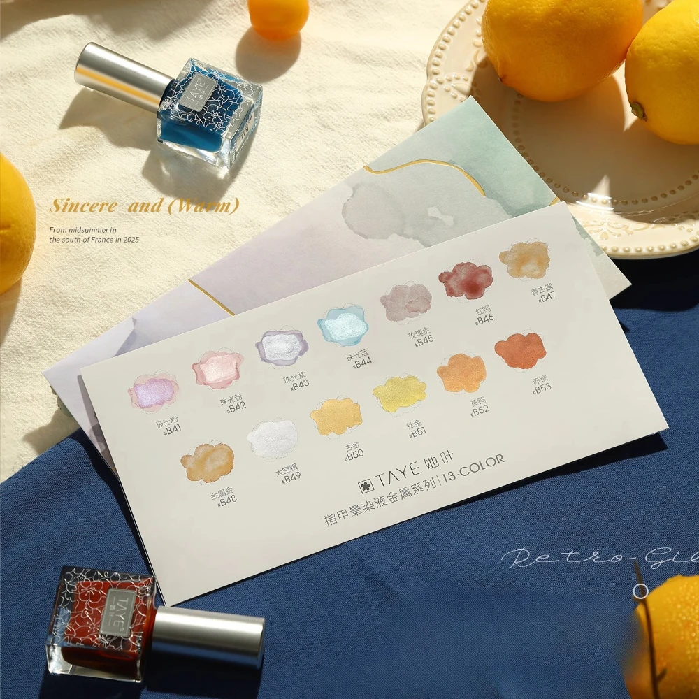Metal Watercolor Nail Ink 10ml Venalisa Blossoming Effect Nails Art Design Natural Air Dry Nail Art Varnish Manicure Nail Gel