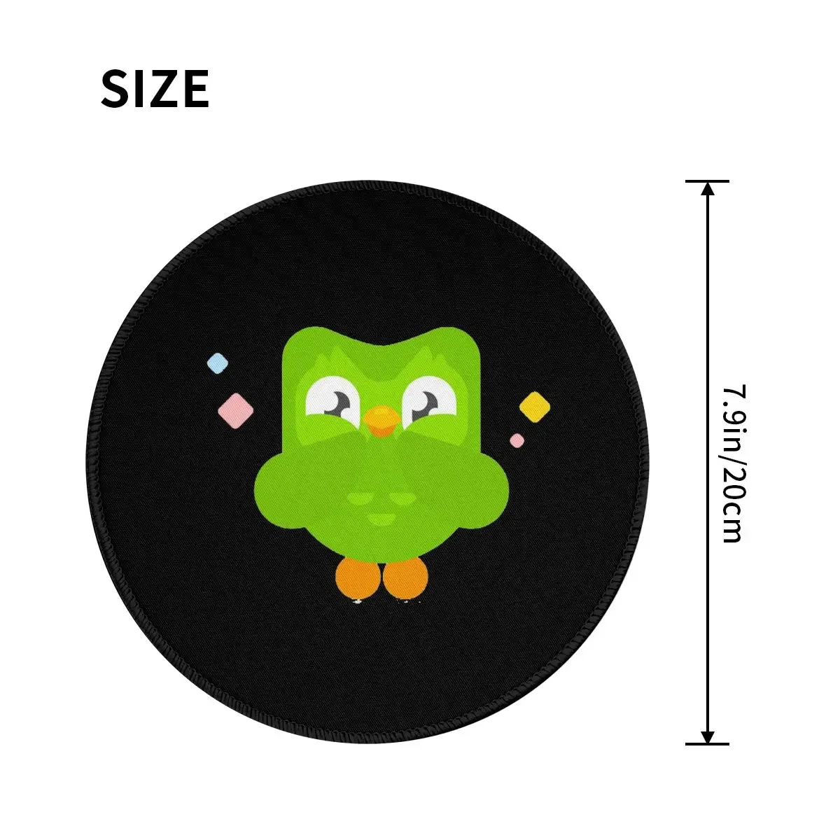 Duolingo Owl Duo Round Mouse Pad Computer Keyboard Mouse Mat Gaming PC Desk Mat Office Table Mats