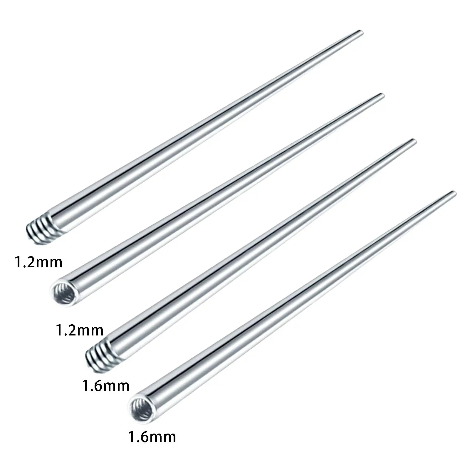 Threaded Taper Piercing Kit Stainless Steel 1.2mm Insertion Pin Tool for Threaded Body Jewelry Home Salon