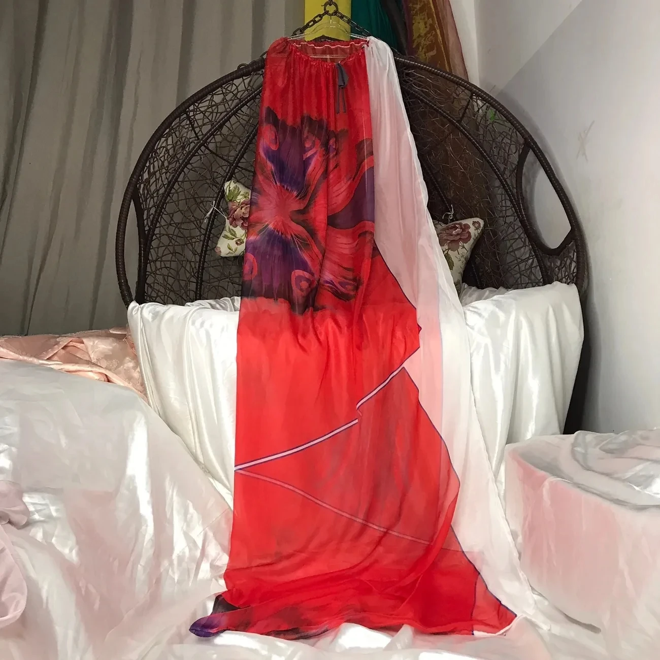 Handmake Silky Touch Double Person Sleeping Bag Flower Graphics Camping Summer Cool Lover