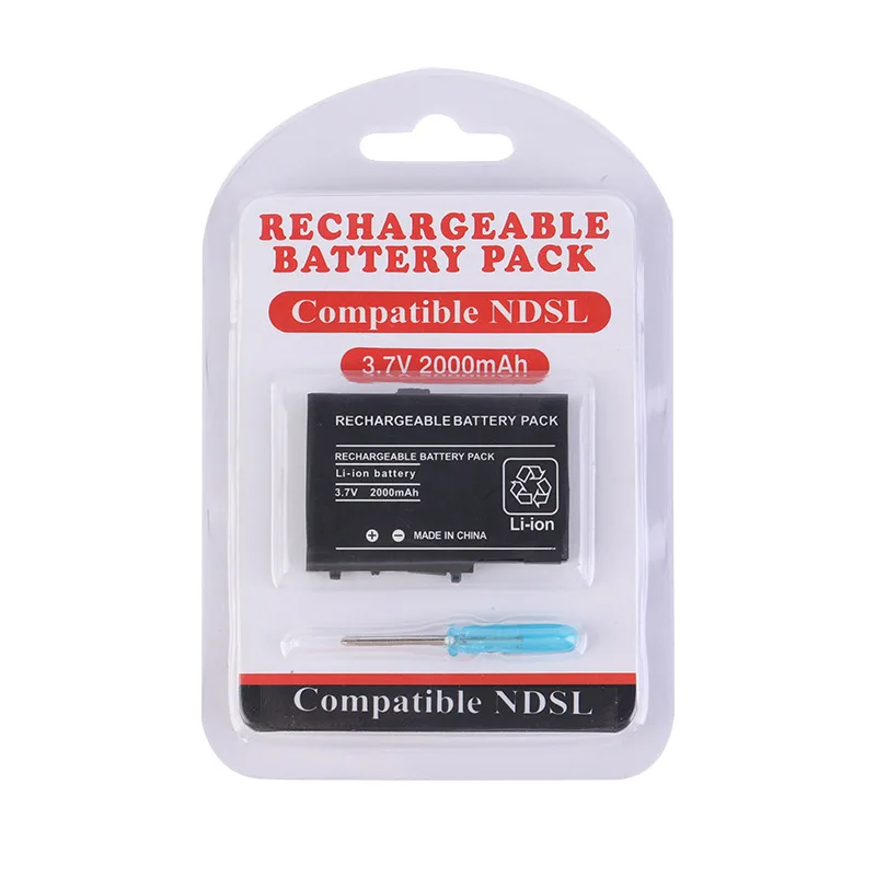 10x USG-003 2000mah Rechargeable Lithium-ion Battery Kit Pack for Nintendo NDSL DSLitery Replacement Batteries with Screwdriver