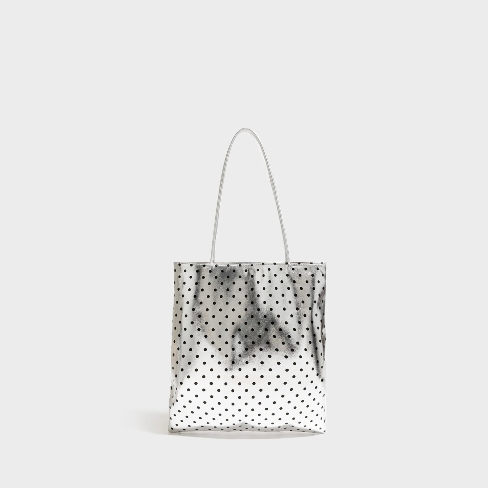 CKKUI Genuine Leather Polka Dot Handbag, Sweet and Large Capacity Fashionable Shoulder Bag, Casual Commuting Women's Bags
