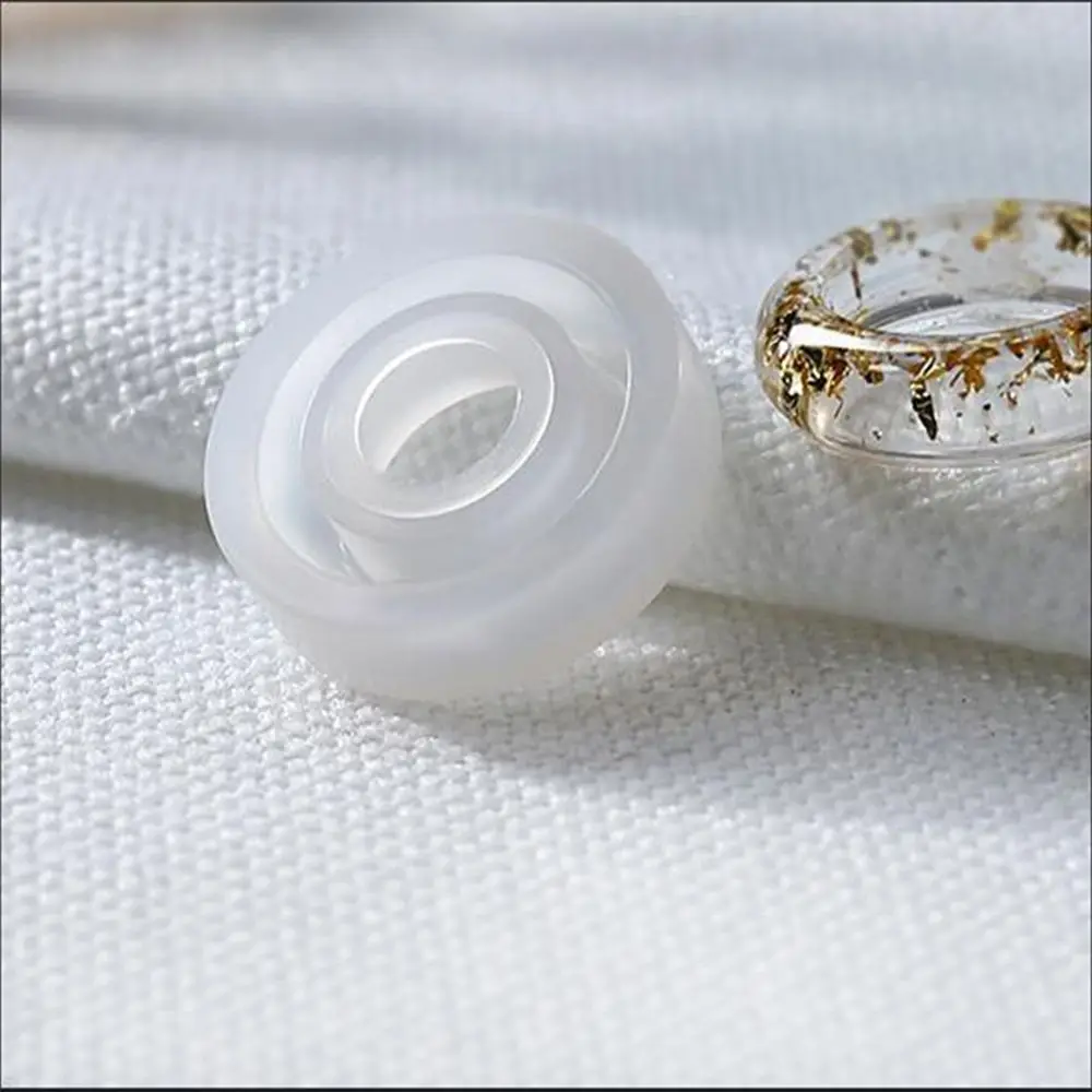 Casting Tools Transparent Epoxy Assorted Round Shape Silicone Ring Mold for Resin Craft DIY Jewelry Making