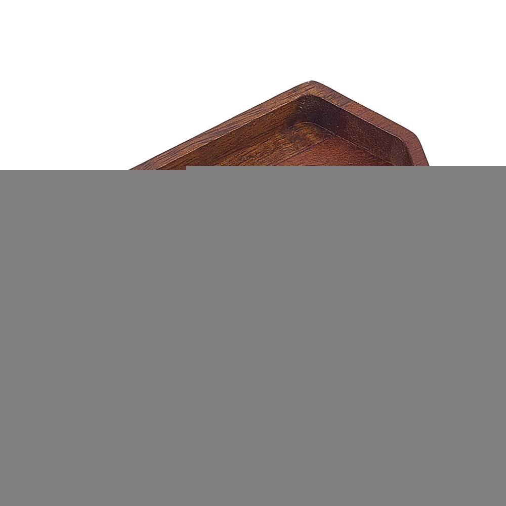 1Pc Wood Rings Display Tray Wooden Jewelry Dish Decorative Bracelets Display Dishes Rings Tray Brown for Women Beacelet