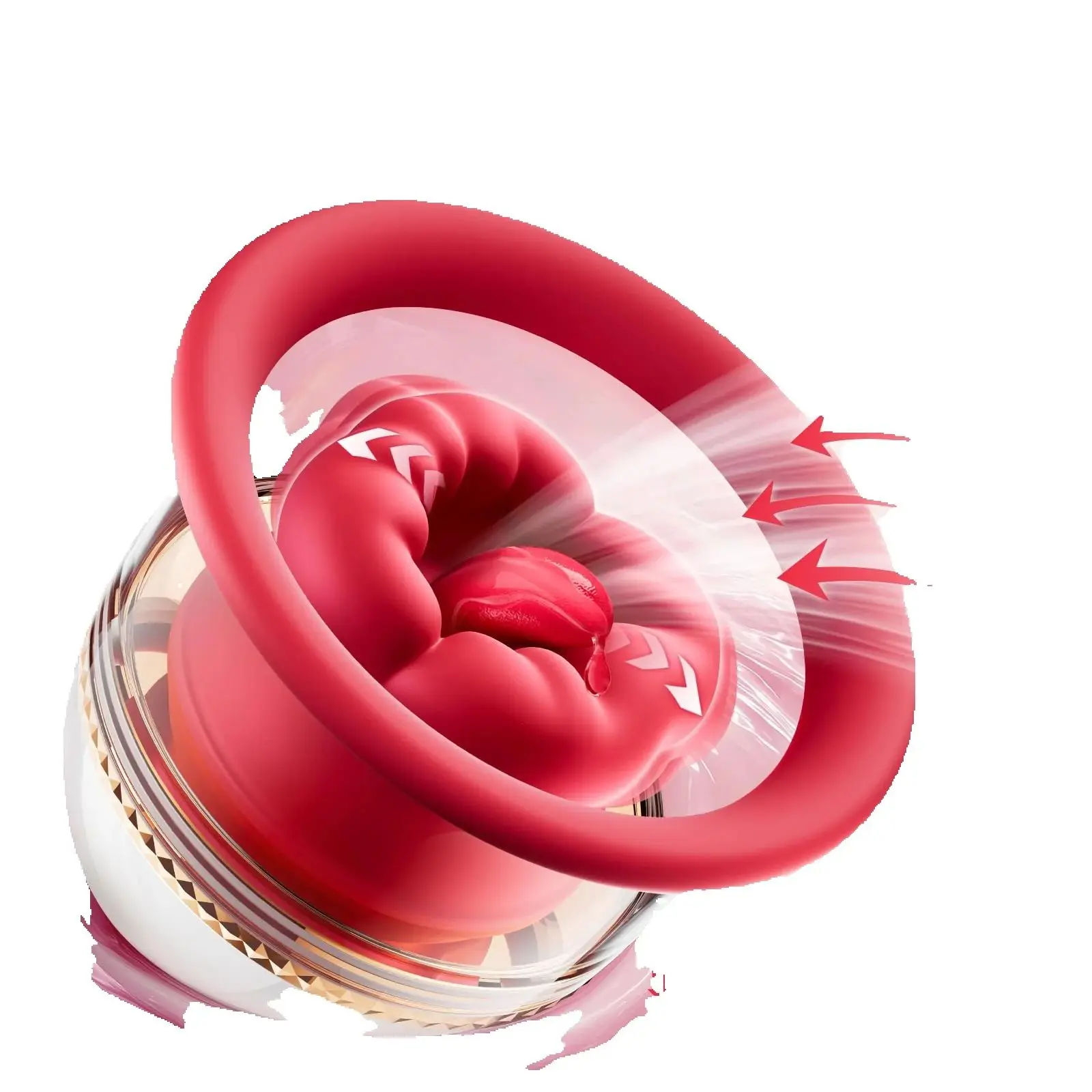 Female Breast Massage Vibrator Tongue Clitoris Stimulator with Suction Head AV Breast Corrector Self-Pleasure Toy for Women