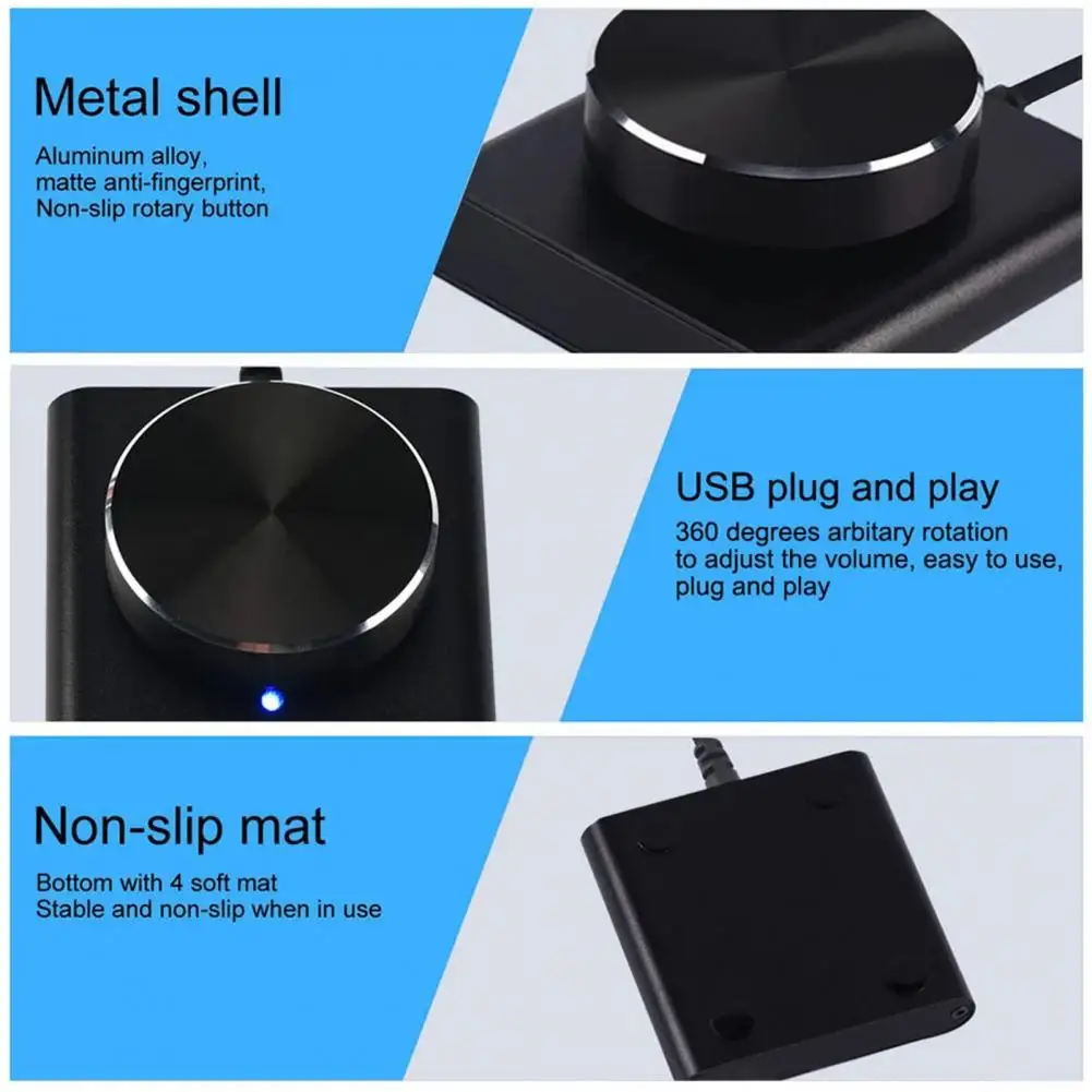 Usb Volume Control Knob Usb Plug Play Audio Controller Usb Volume Controller Knob Digital Speaker Adjuster Pc Laptop for Windows