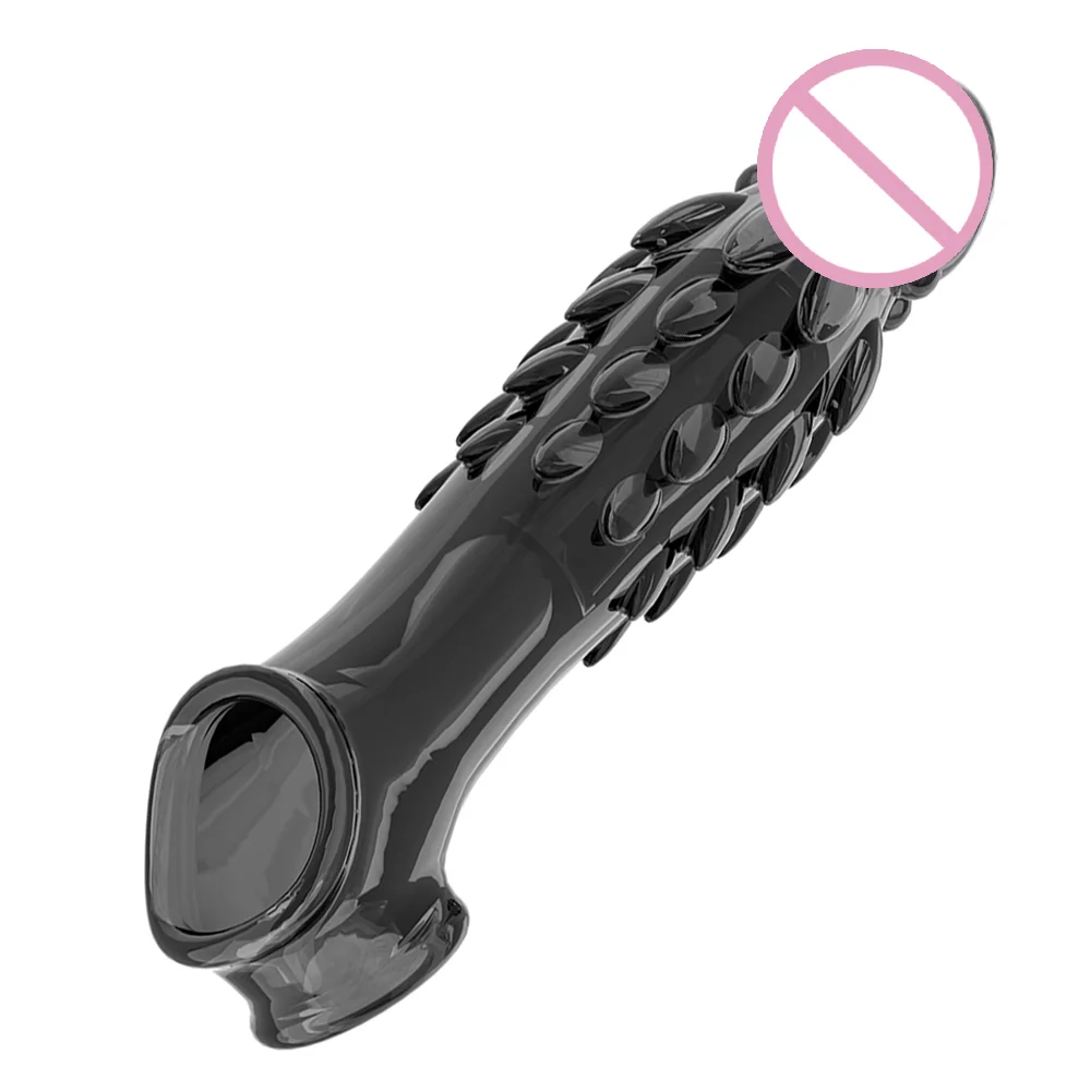 Reusable Cock Ring Vibrator Delay Condom Penis Sleeve Extension Extend Dildo Adult Anal Plug Sex Toys For Men For Women Sex Toys