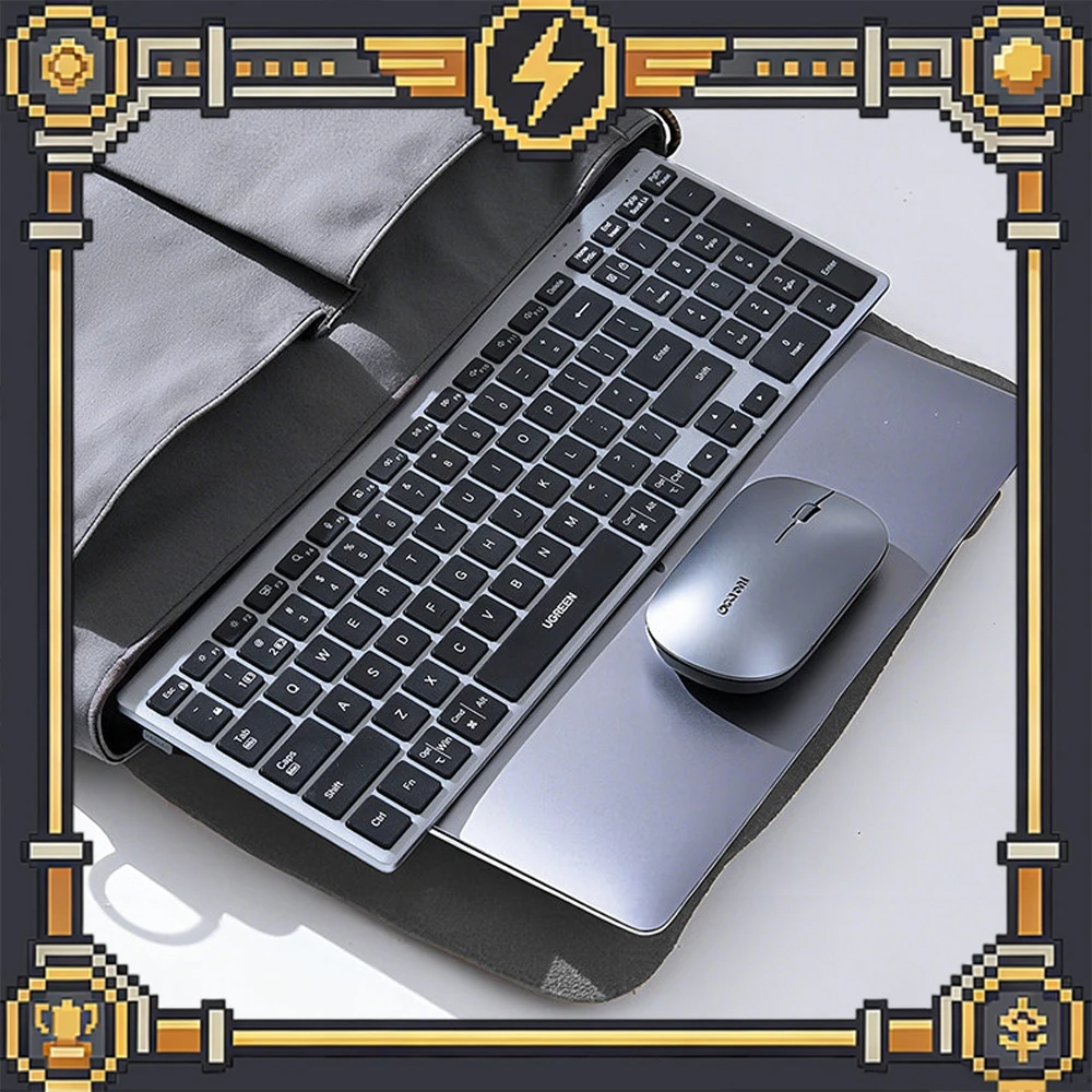 UGREEN K552 Wireless Keyboard Bluetooth 5.4 & 2.4G Wireless 99 Keys Keyboard With Foot Brace For MacBook iPad PC Tablet