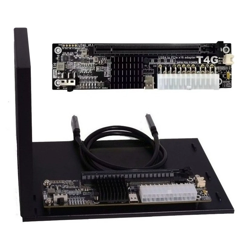 UT4G eGPU Thunderbolt 4 /3 To PCIe X16 PCI-E 4.0 X4 TB3/TB4 GPU Dock External Adapter USB4 BK7 Bracket NUC ITX STX Laptop Gaming