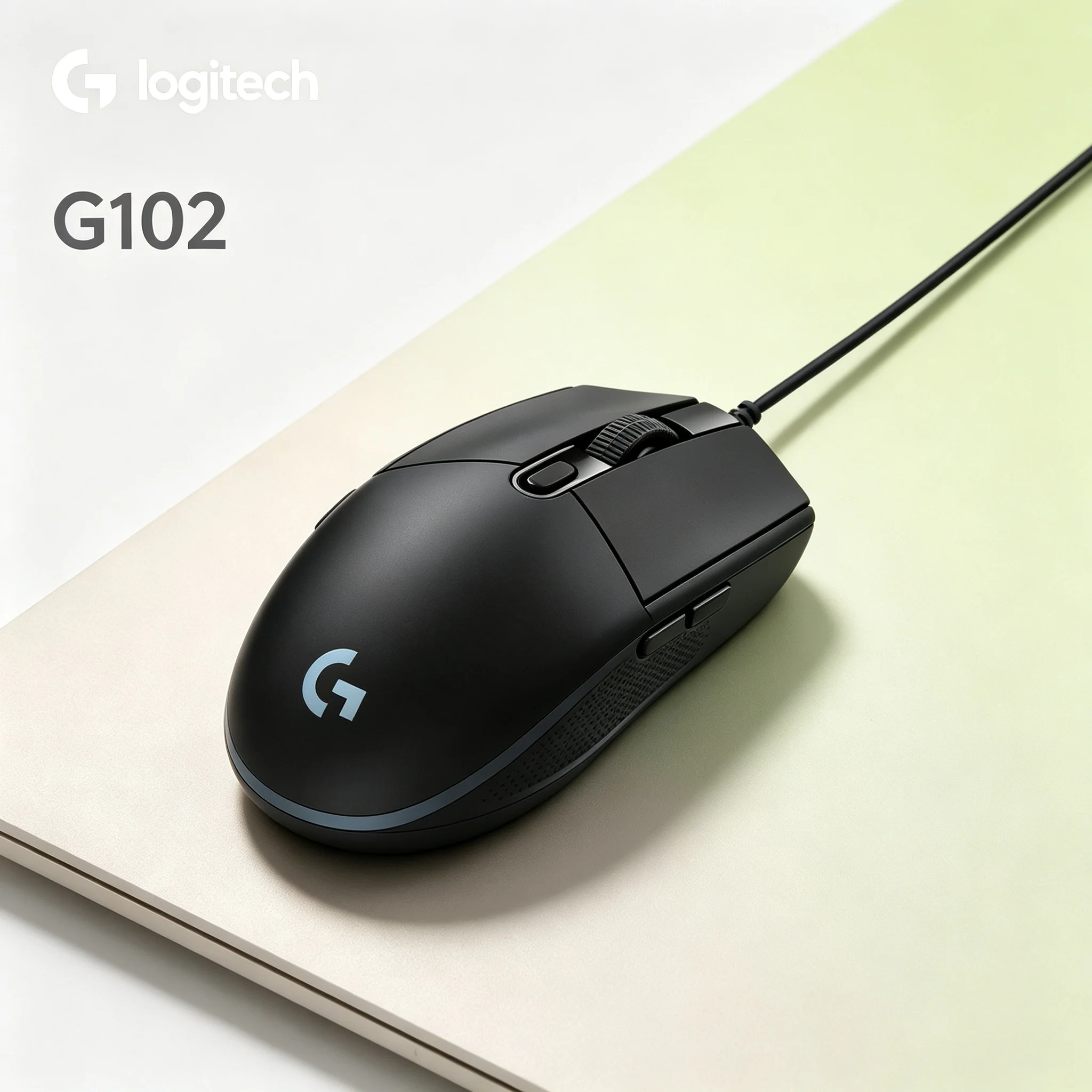 Logitech G102 Wired Gaming Mouse Smooth Surface Texture For CSGO PUBG LOL League of Legends Valorant LongHour Gaming Office Mic