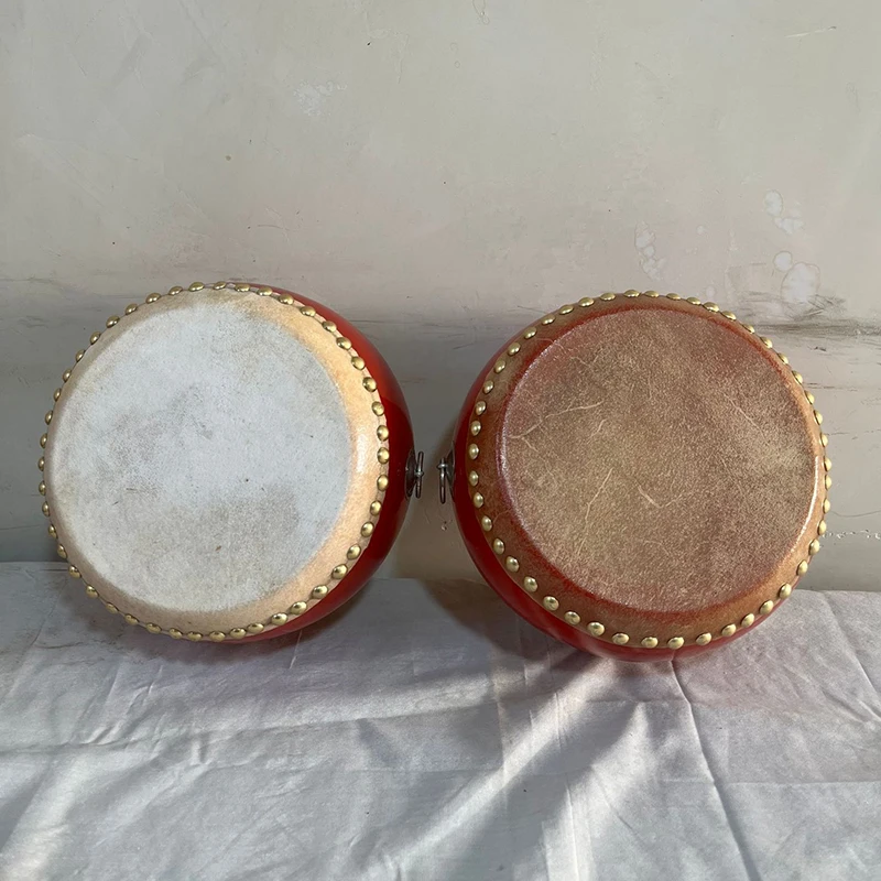 Cowhide Drum Professional 6 Inch Drum Adults Performance Drums with Shoulder Strap Portable Playing Percussion Instruments
