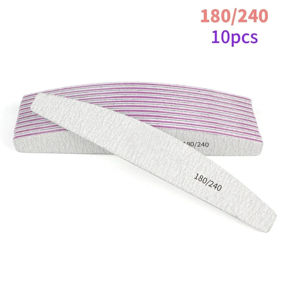 40Pcs100/180 180/240  Ongle Manicure Tool Nail File Buffer Double  Grit Limas Trimmer Lime Nail ArSide Nail Files Buffer
