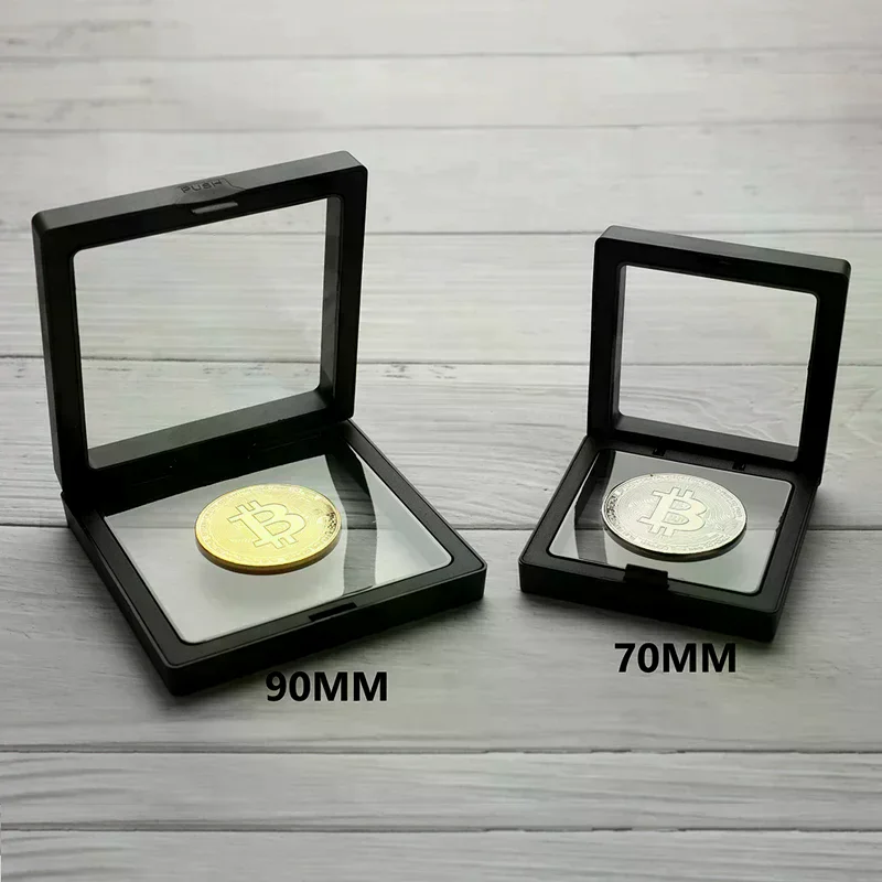 Bit Coin Litecoin Ripple Metal Commemoration Coin with Showing Stand Bitcoin