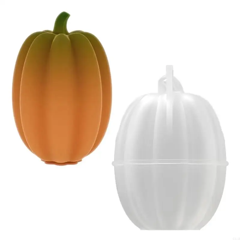 Silicone Mold Pumpkin Shape Easy Releasing Moulds Reusable Candle Molds Silicone Texture Suitable for Crafting Projects