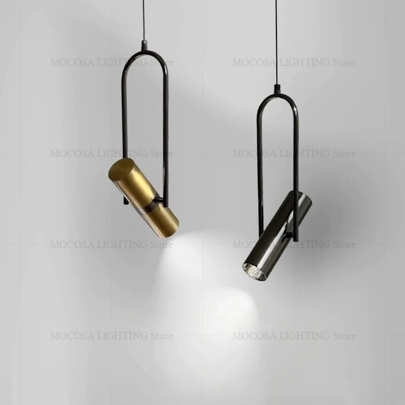 Adjustable Angle Pendant Lamp for Bedside Modern Hanging Lamp Decoration Living Room Corner Suspended Light Indoor LED Droplight