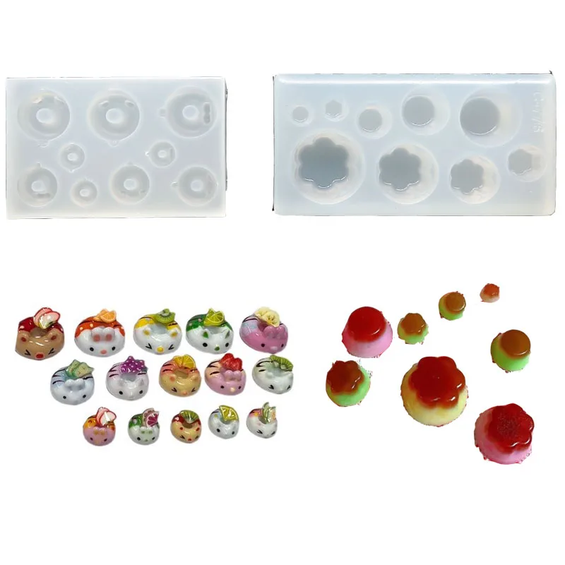 DIY Mini Pudding and Bird Epoxy Resin Mold Food Play Miniature Pinching Mould Epoxy Resin Mold UV Resin Molds