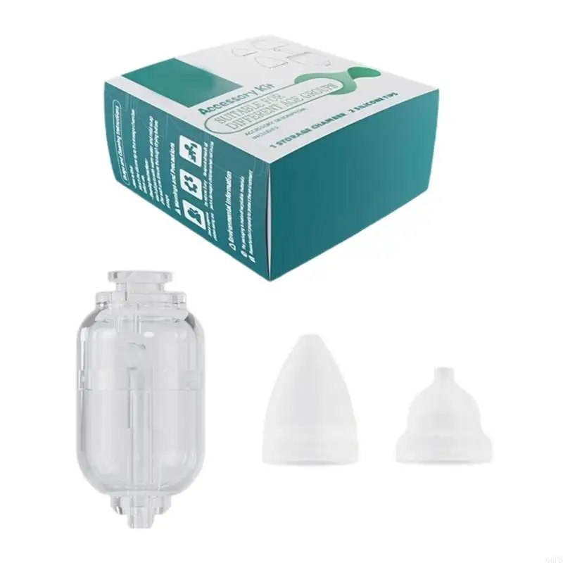 Baby Nasal Cleaner Suction Tip with Storage Compartment Soft Silicone Nasal Aspirator Tip Repair for Safe Nose Care