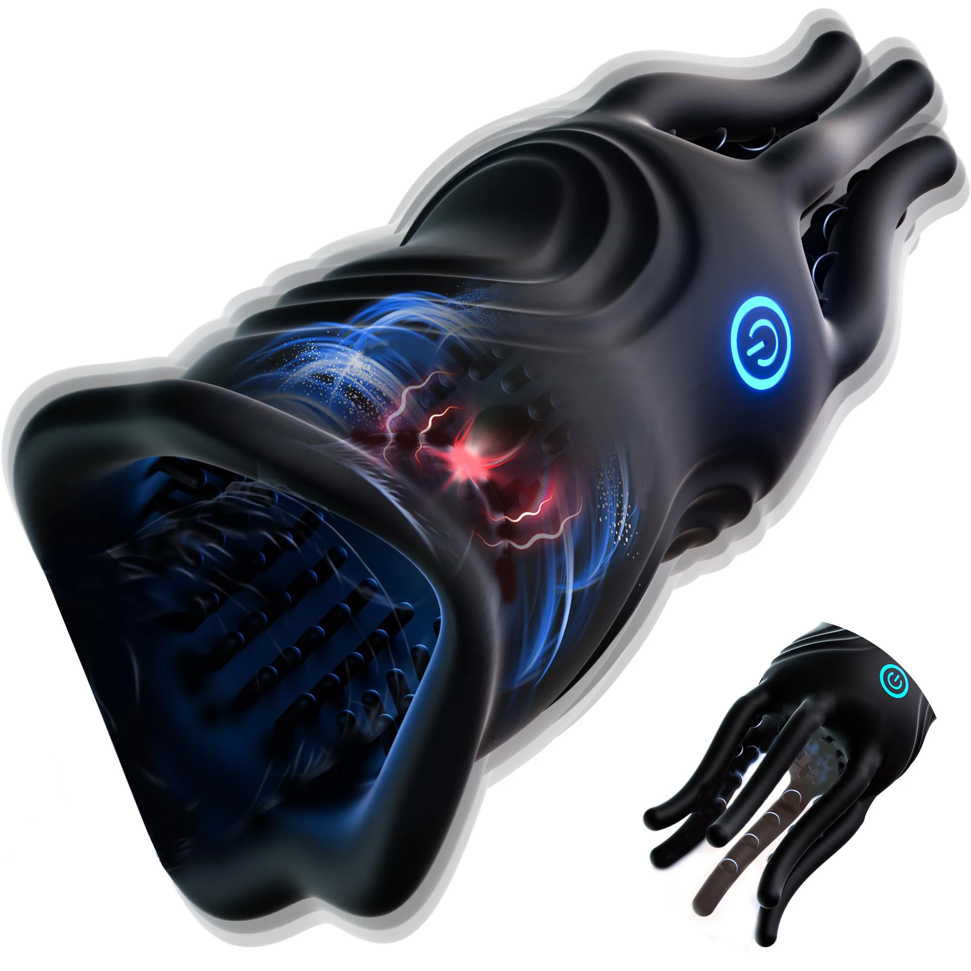 Men Penis Vibrator Male Masturbator Realistic Lips & Tentacle Stimulation Stroker 360 Blowjob Sex Machine for Penis Trainer