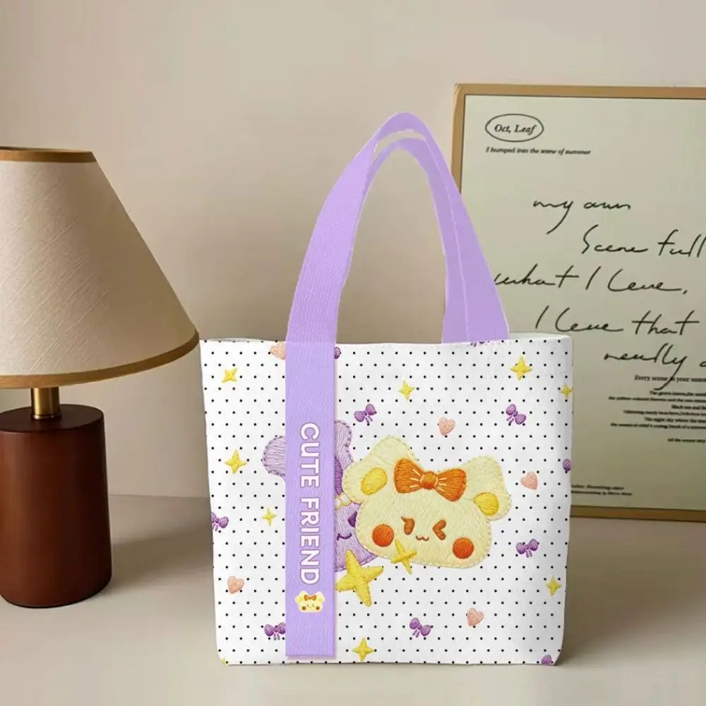 New Rabbit Canvas Bag Cartoon Large Capacity Shoulder Bag Reusable Versatile Tote Bag Student