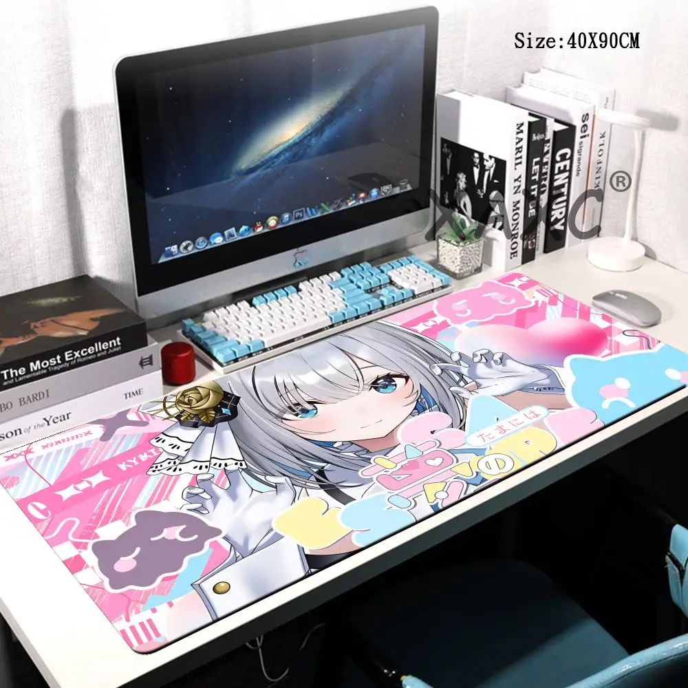 HYBXAXC VTuber K-Kaga Sumire Mouse Pad Non-slip Rubber Gamer Balance Computer Mat Decoracion Deskmat Laptop Office Large