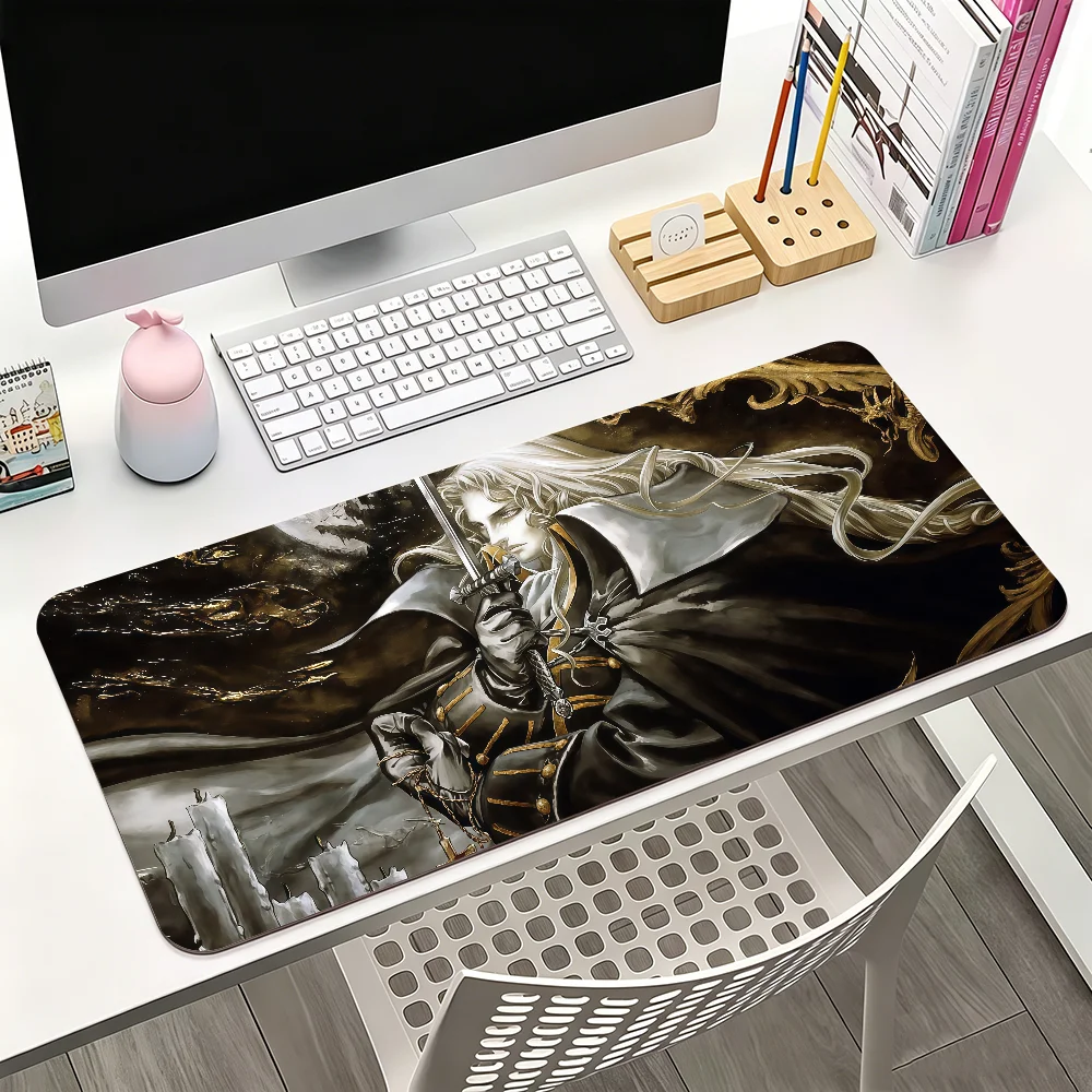 Game C-Castlevania Gothic and dark style Mouse Pad For Office Gaming And Keyboards Non-Slip Large Waterproof