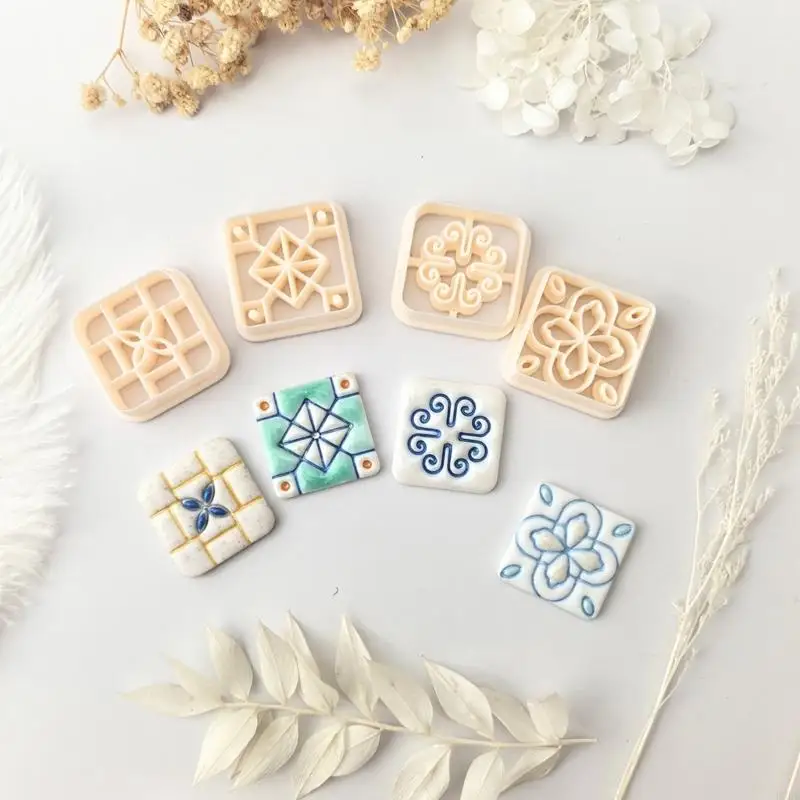Embossing and Cutting Clay Mold for DIY Earring and Pendant Work E0BF