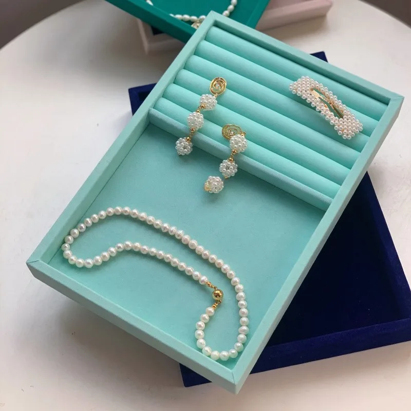 Counter Jewellery Display Tray Wholesale Earrings Ring Organizer Tray Lady Jewelry Storage Trays Trinket Necklace Bracelet Trays