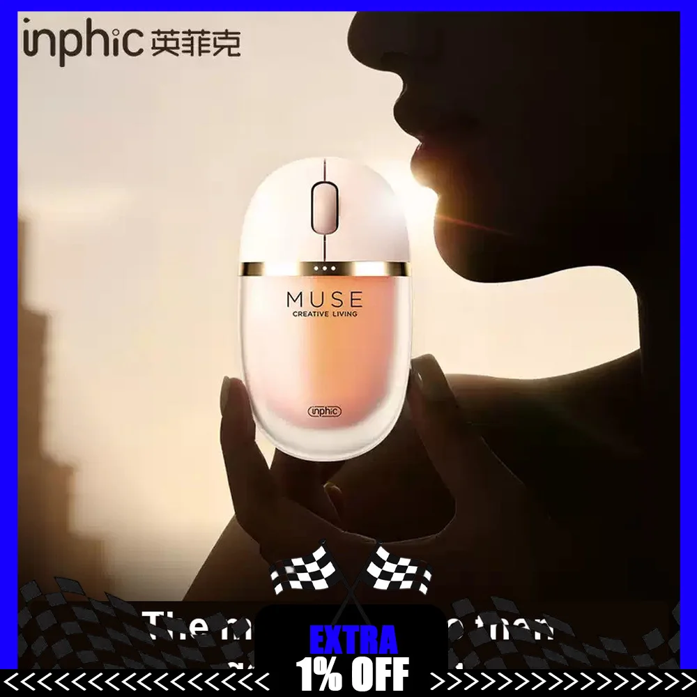 Inphic MUSE Mouse Liquid Foundation Style Wireless Three Mode  Adjustable DPI Silent Mouse Laptop For Office Accessories Gift