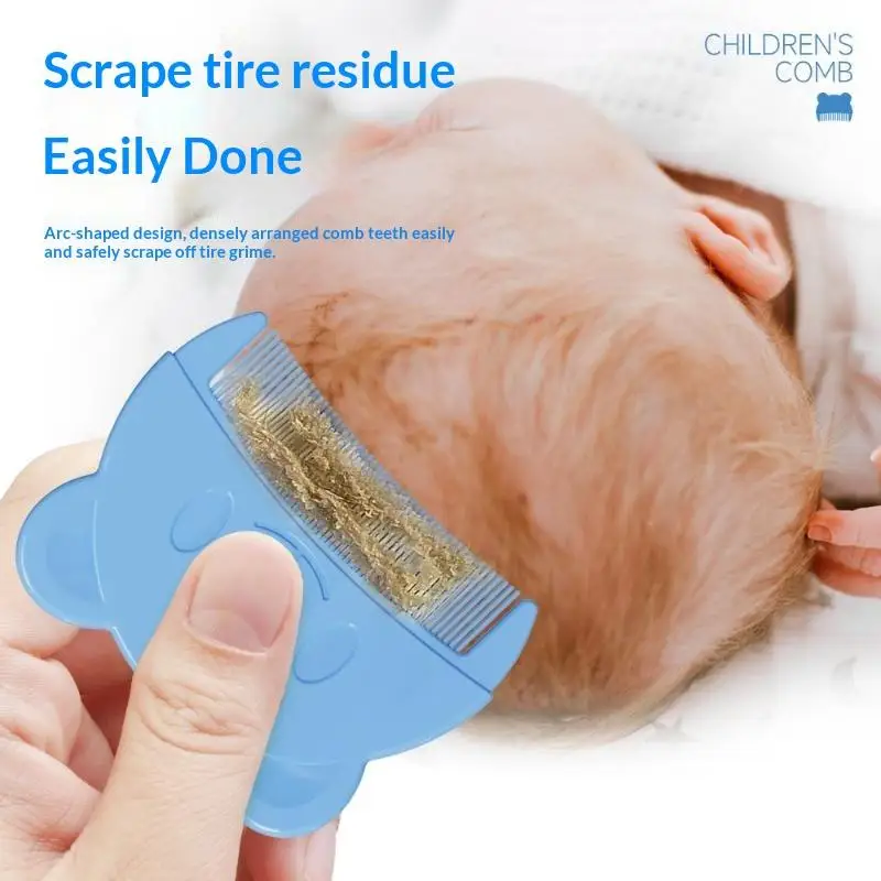 2pcs Set Infant Silicon Head Massager Fetal Head Fat Comb Toddler Bathing Soft Comb Newborn Hair Cleaning Baby Care Accessories
