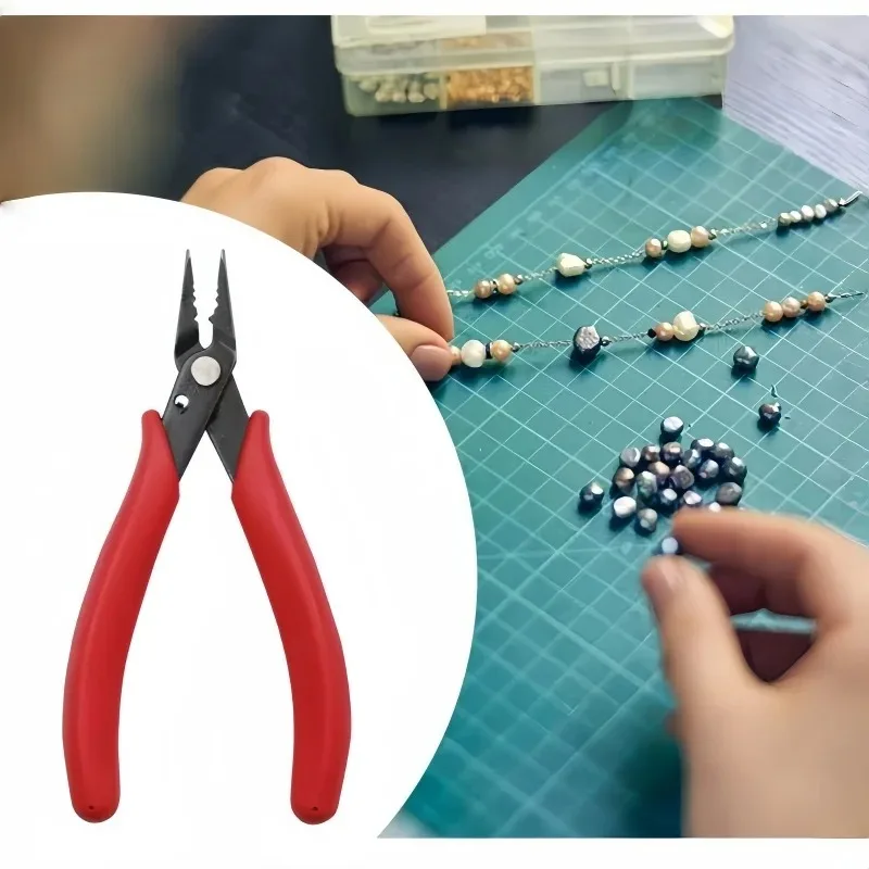 American-Style Bead Positioning Pliers - Needle Nose Tool for Small Beads & Wire Clasp Fixing (DIY Handmade Jewelry)
