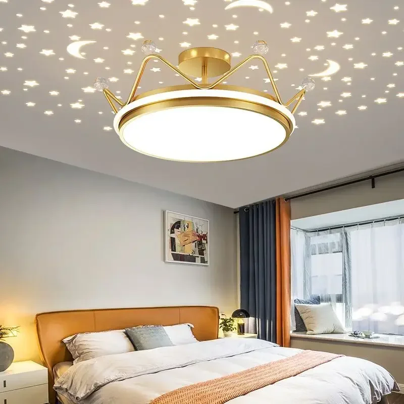 Modern Creative Cartoon LED Chandelier Boys Girl Room Bedroom Restaurant Ceiling Lamp Children's Room Eye Protection Decor Light