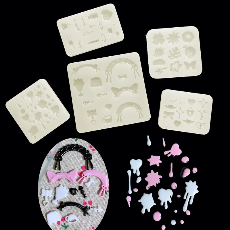 Crystal Epoxy Resin Mold for Jewelry Tools and Equipments Leaf Ribbon Star Accessories