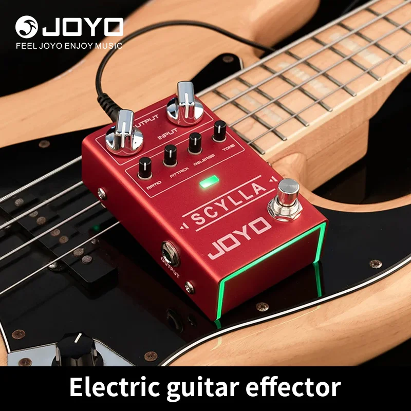 JOYO R-27 SCYLLA Bass Compression Effect Pedal Deliver Various Types of Compression via ATTACK/RELEASE/RATIO Knobs