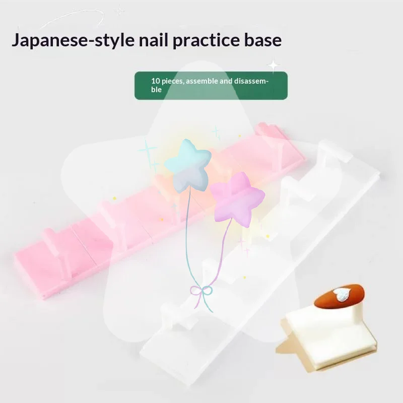 Nail Practice Display Stand 5Pcs Detachable Press On Nail Training Holder Easy to Clean for Professional Salon Use