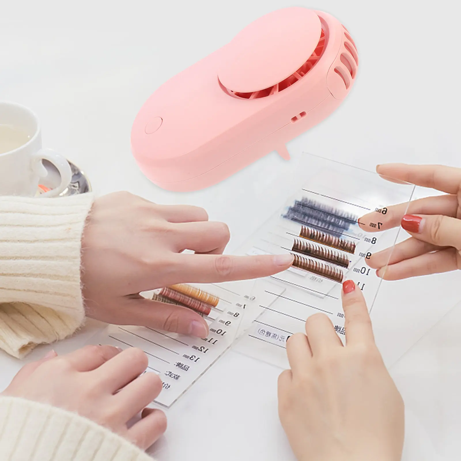 USB Mini Eyelash Fan Portable Lash Extension Cooling Dryer Handheld Beauty Salon Travel Tool