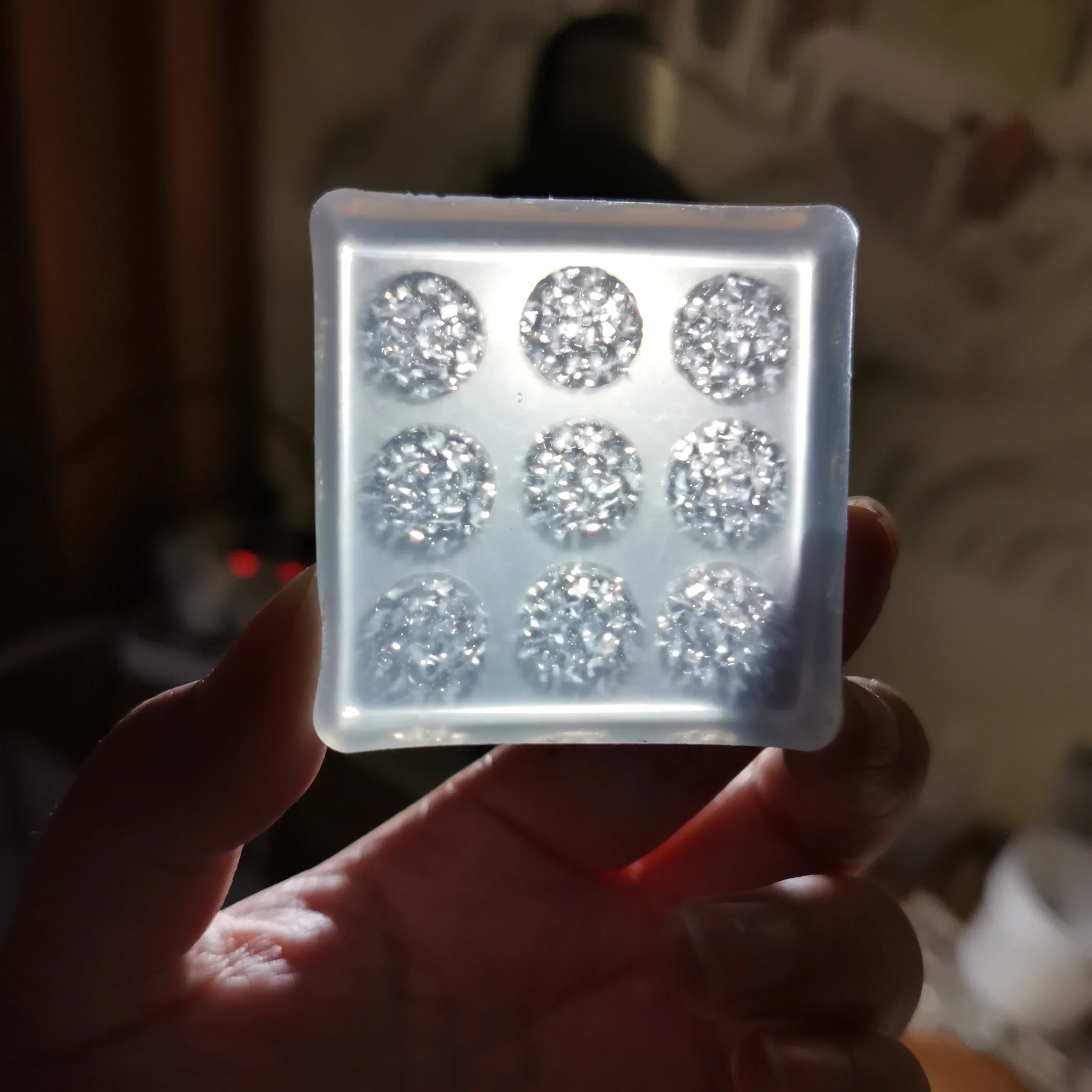 Gypsophila Patch Mold 12mm Silicone Epoxy Resin Mold Jewelry Accessories Jewelry Tools
